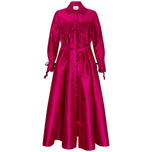 MIRA silk faille maxi dress